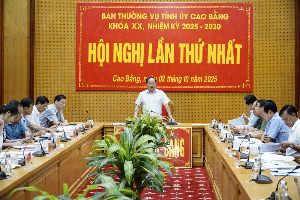 Hội nghị lần thứ nhất, Ban Thường vụ Tỉnh ủy Cao Bằng khóa XX, nhiệm kỳ 2025 - 2030
