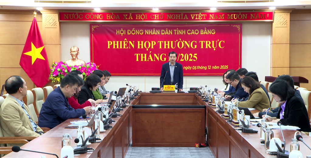 Phiên họp Thường trực HĐND tỉnh Cao Bằng tháng 11