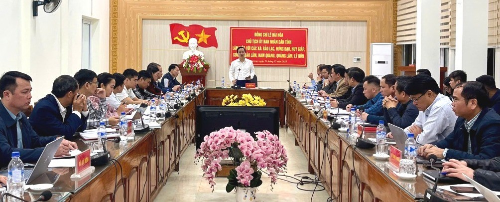 Cao Bằng: Chủ tịch UBND tỉnh Lê Hải Hòa làm việc với 8 xã khó khăn