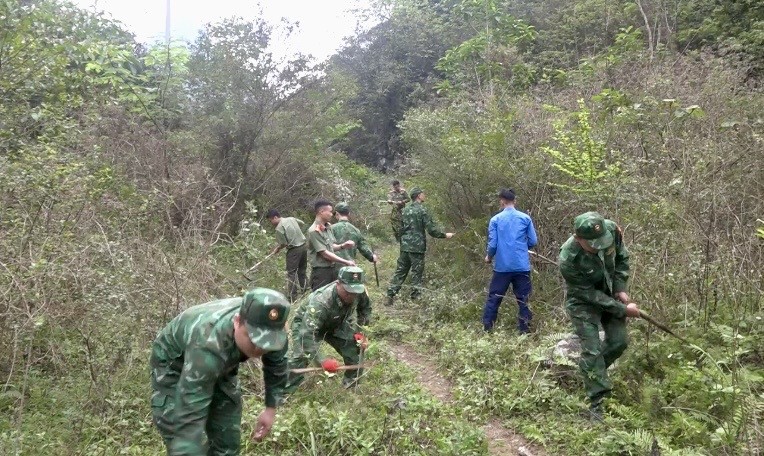 Cao Bằng: Đồn Biên phòng Quang Long phối hợp tổ chức “Ngày Chủ nhật xanh”
