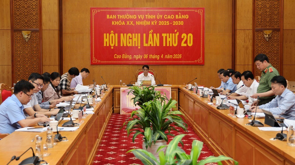 Hội nghị lần thứ 20, Ban Thường vụ Tỉnh ủy Cao Bằng khoá XX