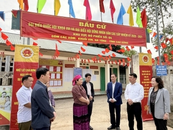 Cao Bằng: Lãnh đạo tỉnh kiểm tra công tác bầu cử tại các địa phương