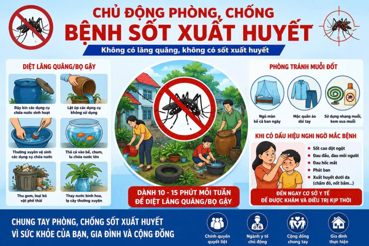 Khánh Hòa tăng cường phòng chống sốt xuất huyết, ngăn dịch bùng phát, lan rộng