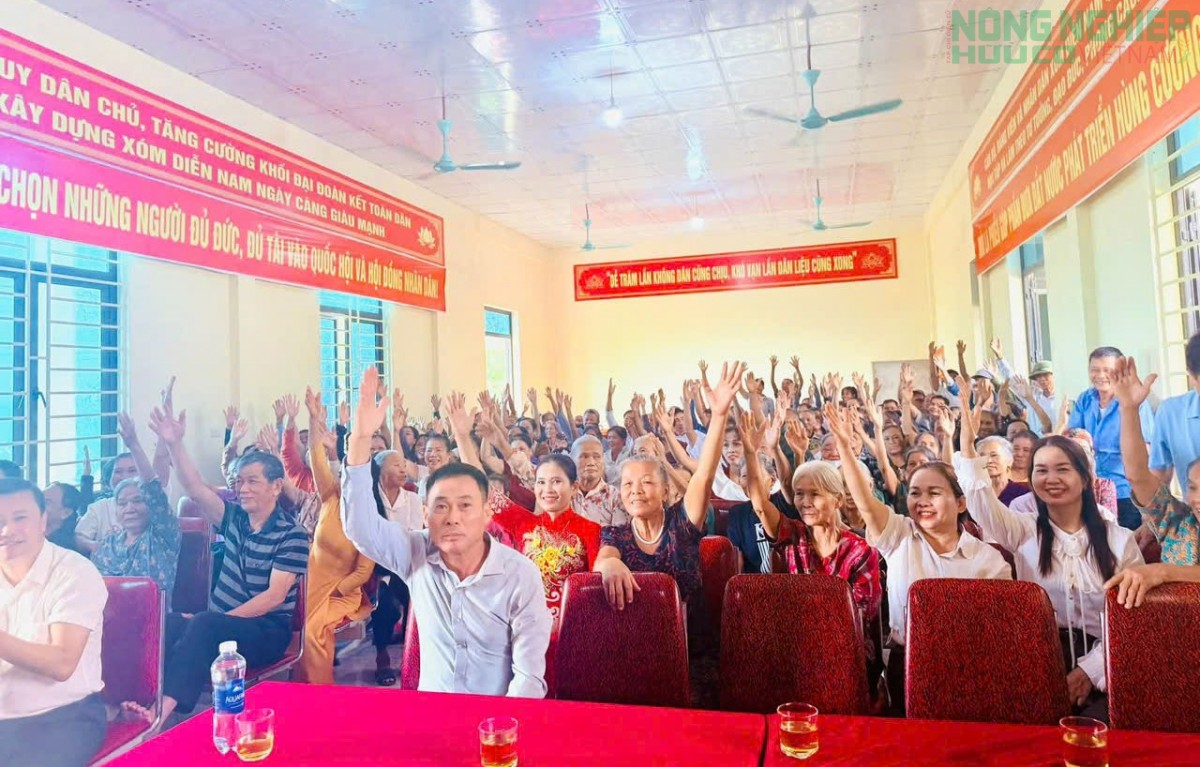 Nghệ An: Cử tri xã Tân Kỳ nô nức đi bầu cử xóm trưởng, nhiệm kỳ 2026 - 2031